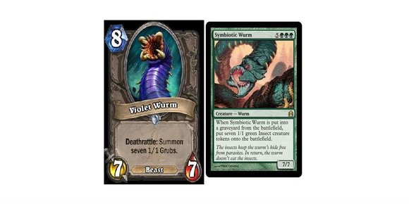 Dette «Hearthstone»-kortet ligner veldig på et «Magic»-kort fra 2002