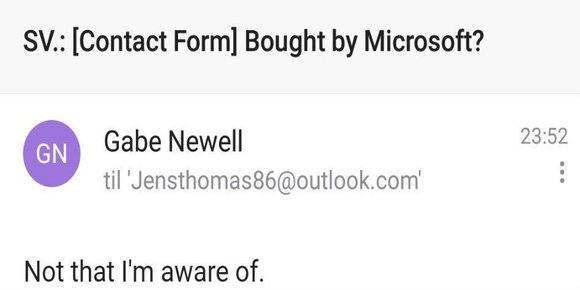 Gabe Newell har ikke hørt noe om oppkjøp