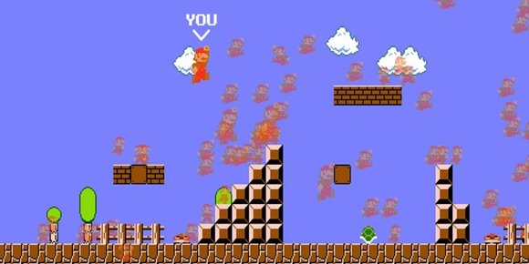 Her er «Super Mario Bros.» Battle Royale med 75 spillere