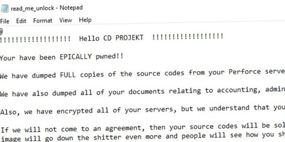 CD Projekt Red hacket