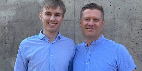 Jack tar med sønnen på jakt